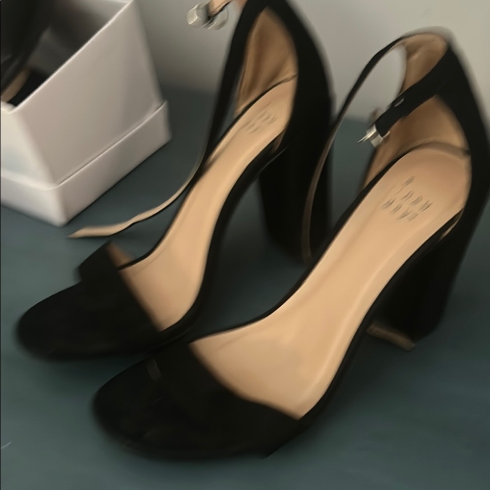 A New Day Black Block Heel Pumps